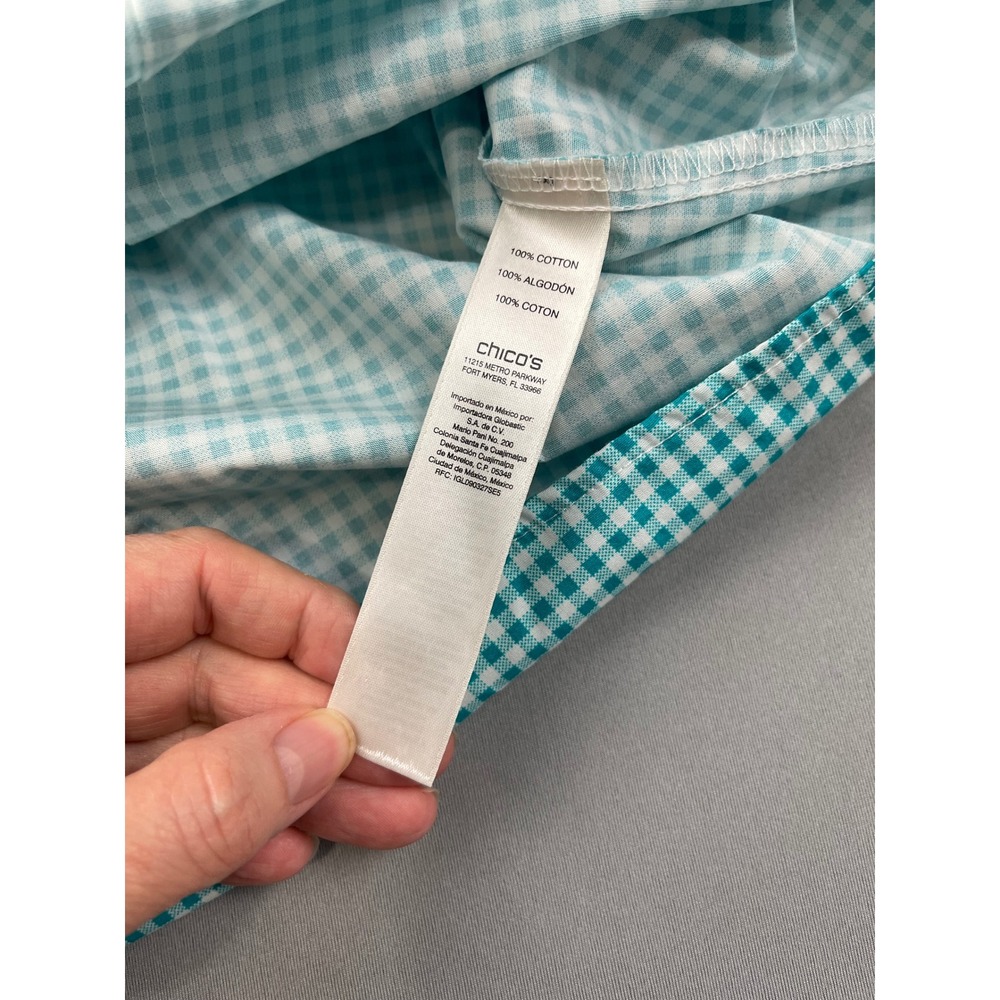 Chicos Wrinkle Resistant Gingham Button Down Shir… - image 7